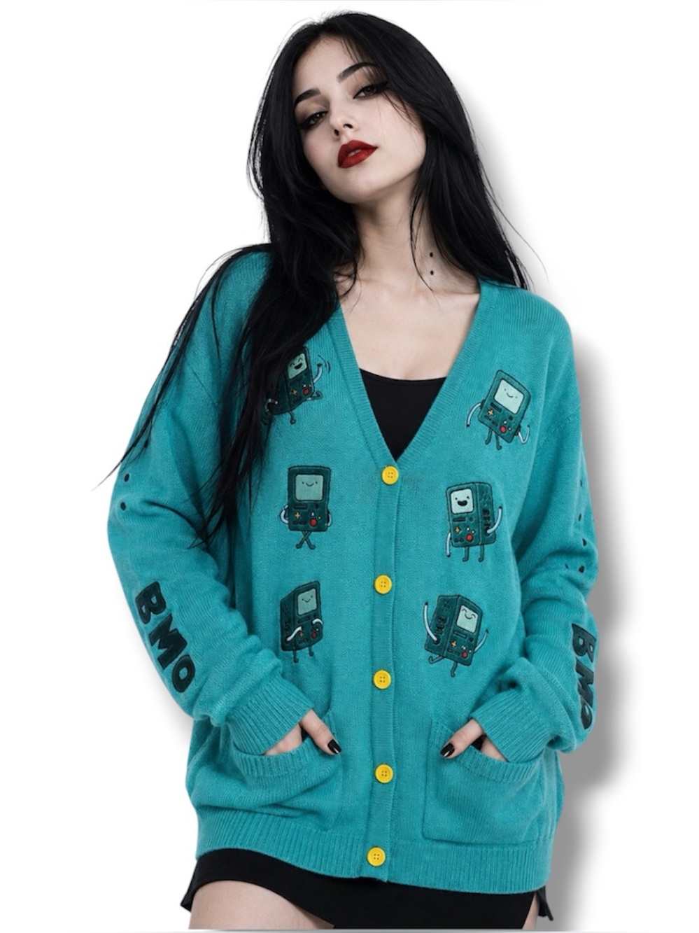 Cartoon Network Adventure Time BMO Poses Cardigan